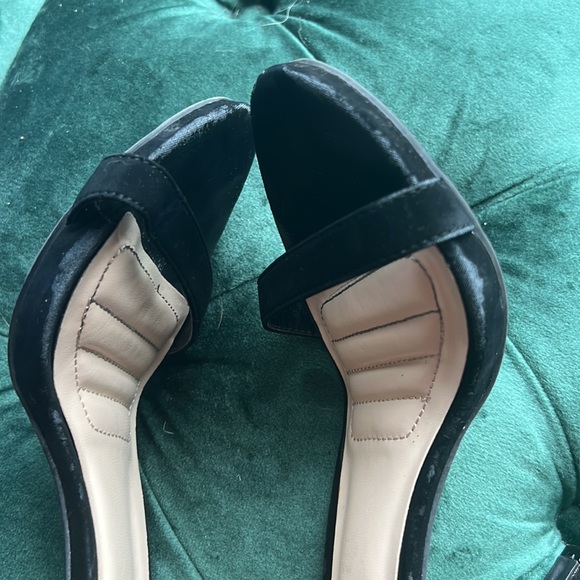 Black Strappy 3 inch Heels - Picture 9 of 9